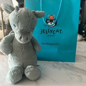 Jellycat Gray Plush Dragon